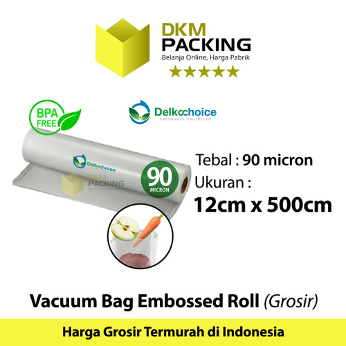 [EZO.9202231] Plastik Vacuum Emboss Roll 12cm x 500cm Vakum Embossed Roll /SATUAN