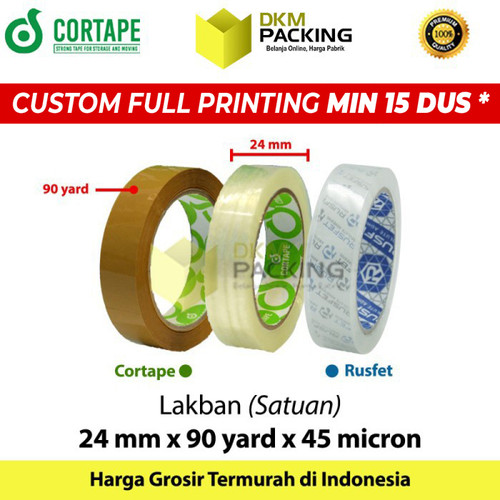 [EZO.9202233] Lakban 24mm x 90yard Plakban Isolasi OPP Tape TERMURAH /SATUAN