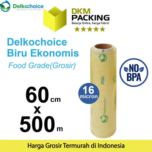 [EZO.9202239] Plastik Cling Wrap 60cm x 500m FOOD GRADE BIRU Food Wrapping /SATUAN