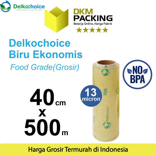 [EZO.9202241] Plastik Cling Wrap 40cm x 500m FOOD GRADE BIRU Food Wrapping /SATUAN