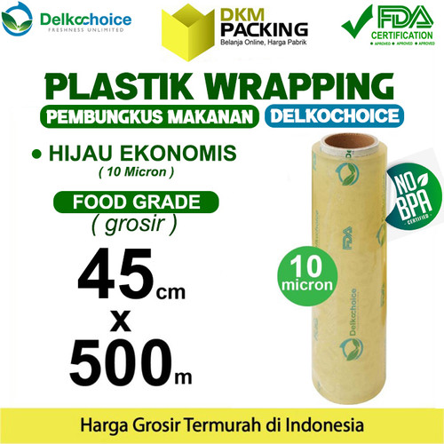[EZO.9202246] Plastik Cling Wrap 45cm x 500m FOOD GRADE HIJAU Food Wrapping /SATUAN