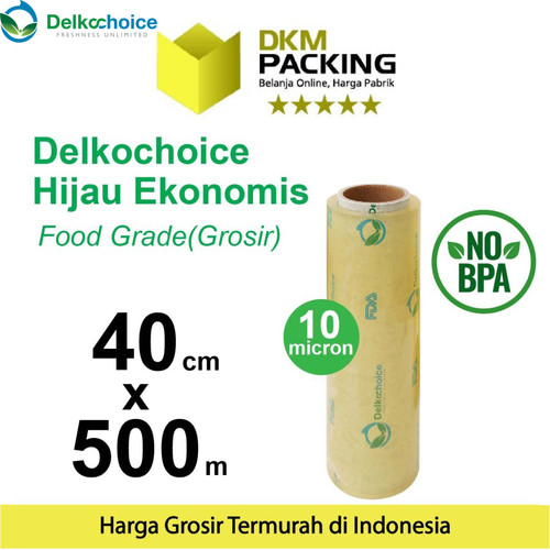 [EZO.9202247] Plastik Cling Wrap 40cm x 500m FOOD GRADE HIJAU Food Wrapping /SATUAN