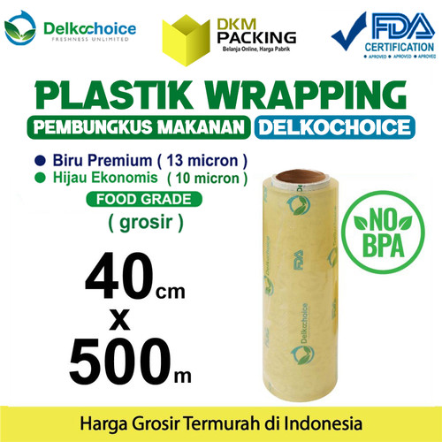 [EZO.9202254] Plastik Cling Wrap 40cm x 500m FOOD GRADE Food Wrapping /SATUAN