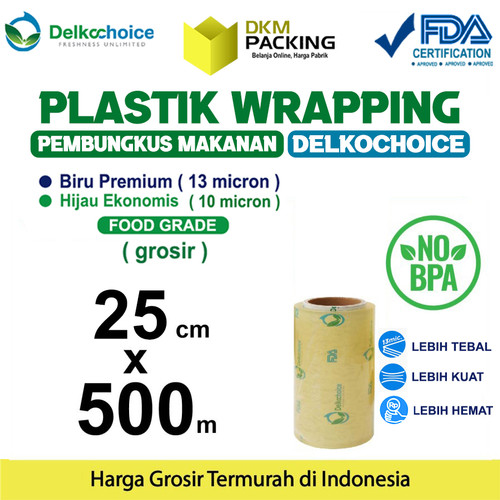[EZO.9202257] Plastik Cling Wrap 25cm x 500m FOOD GRADE Food Wrapping /SATUAN