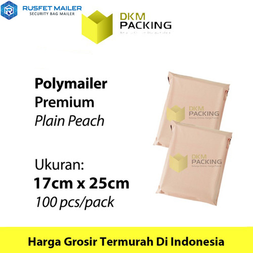 [EZO.9202260] Amplop Plastik Packing 17x25cm Polimailer Polymailer Peach /PACK