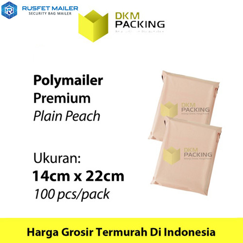 [EZO.9202261] Amplop Plastik Packing 14x22cm Polimailer Polymailer Peach /PACK