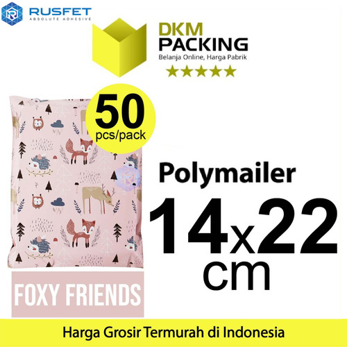 [EZO.9202263] Amplop Plastik Packing 14x22cm Polimailer Polymailer Foxy /PACK