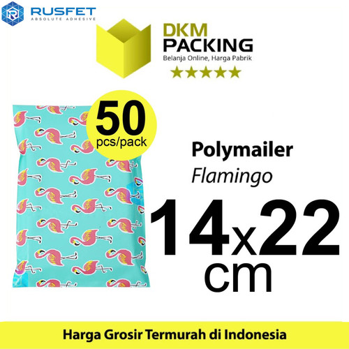 [EZO.9202264] Amplop Plastik Packing 14x22cm Polimailer Polymailer Flamingo /PACK