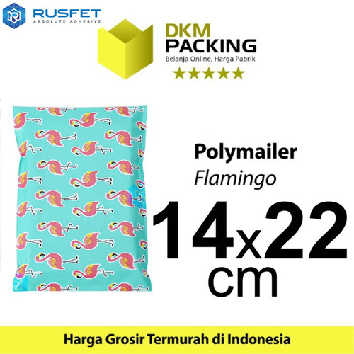 [EZO.9202265] Amplop Plastik Packing 14x22cm Polimailer Polymailer Flamingo /SATUAN