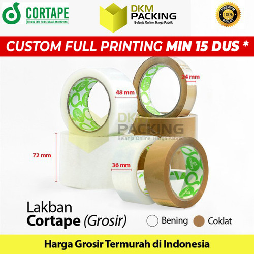 [EZO.9202294] Lakban Isolasi Solatip OPP Tape CORTAPE Varian TERMURAH /SATUAN