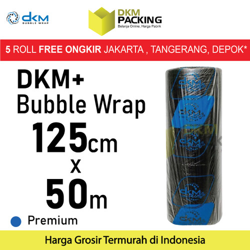 [EZO.9202296] Plastik Bubble Wrap 125cm x 50m HITAM DKM PLUS PREMIUM TERMURAH /ROLL