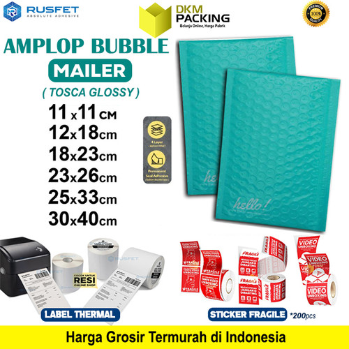 [EZO.9202308] AMPLOP BUBBLE MAILER WRAP ENVELOPE RUSFET TOSCA PREMIUM MURAH /SATUAN