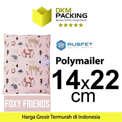 [EZO.9202310] Polymailer Polimailer Amplop Plastik Packing Motif Fox RUSFET /SATUAN