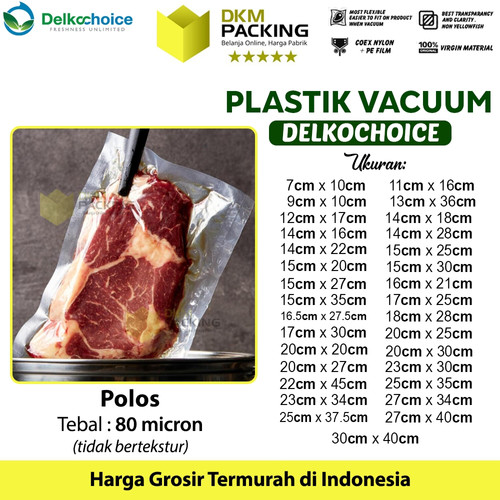 [EZO.9202316] Plastik Vacuum Bag POLOS EMBOSS Vacum Vakum Sealer DELKOCHOICE /SATUAN