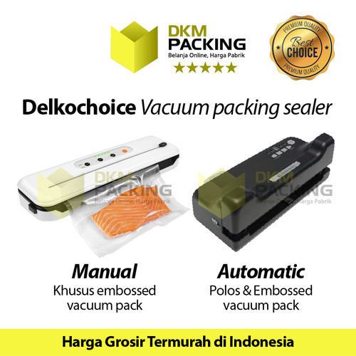 [EZO.9202317] Mesin Vacuum Plastik Alat Packing Sealer Makanan DELKOCHOICE PREMIUM