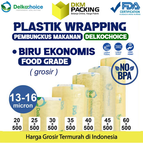 [EZO.9202322] Plastik Cling Wrap FOOD GRADE Biru Food Wrapping DELKOCHOICE /SATUAN