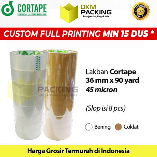 [EZO.9202323] Lakban 36mm x 90yard Plakban Isolasi CORTAPE PREMIUM TERMURAH /SELOP