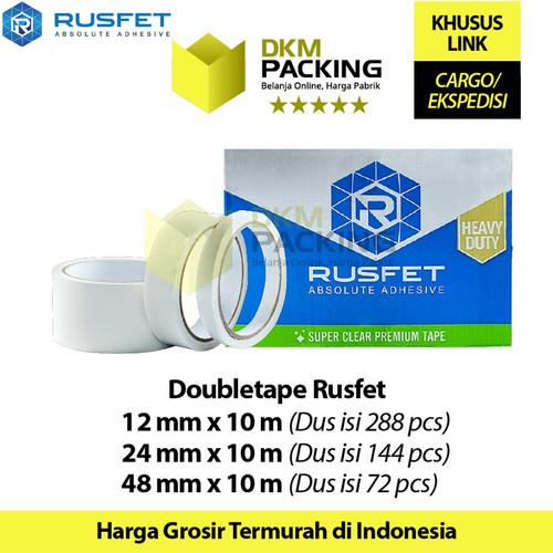 [EZO.9202325] Double Tape SUPER LENGKET DOUBLE TAPE RUSFET PREMIUM TERMURAH /DUS