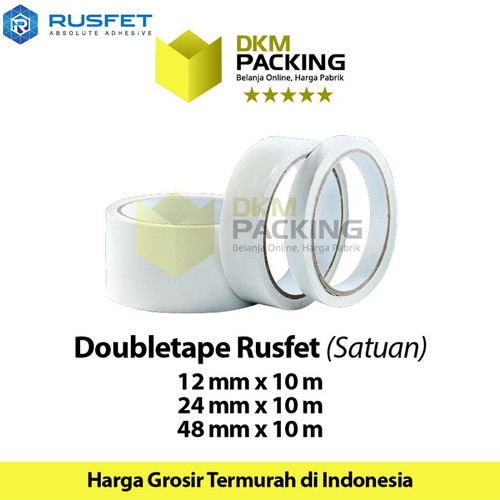 [EZO.9202326] Double Tape SUPER LENGKET DOUBLE TAPE RUSFET PREMIUM TERMURAH /SATUAN