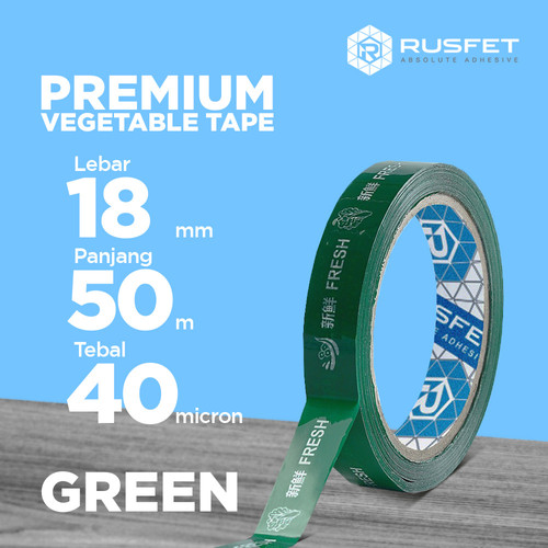[EZO.9202328] Lakban Sayur FRESH 18mm x 50m Plakban Isolasi PREMIUM TERMURAH /DUS
