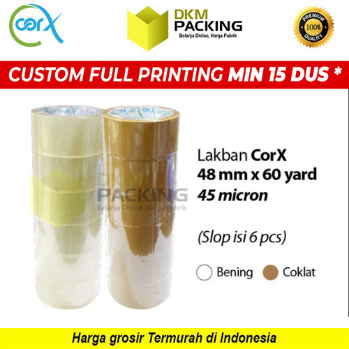 [EZO.9202335] Lakban 48mm x 60yard Plakban Isolasi OPP TAPE CORTAPE TERMURAH /SELOP