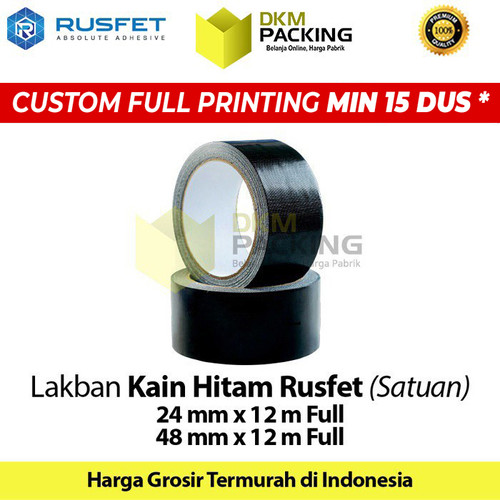 [EZO.9202340] Lakban Kain Cloth Tape Isolasi Kain RUSFET PREMIUM TERMURAH /SATUAN