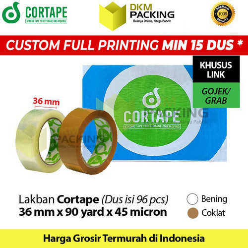[EZO.9202346] Lakban 36mm x 90yard CORTAPE Plakban Isolasi OJOL TERMURAH /DUS