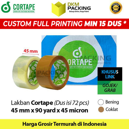 [EZO.9202349] Lakban 45mm x 90yard CORTAPE Plakban Isolasi OJOL TERMURAH /DUS