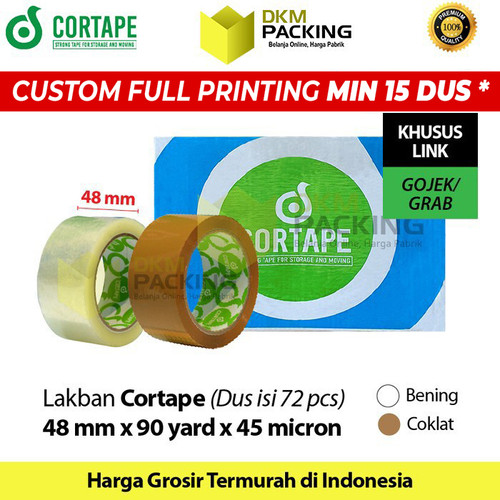 [EZO.9202350] Lakban 48mm x 90yard CORTAPE Plakban Isolasi OJOL TERMURAH /DUS