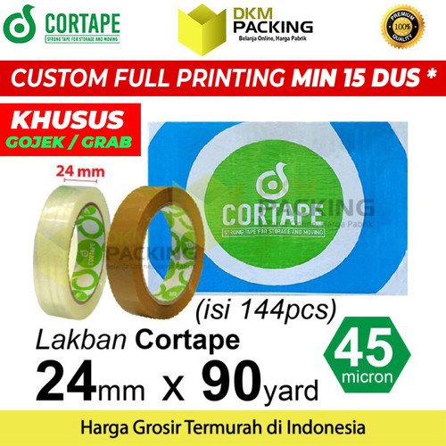 [EZO.9202351] Lakban 24mm x 90yard CORTAPE Plakban Isolasi OJOL TERMURAH /DUS