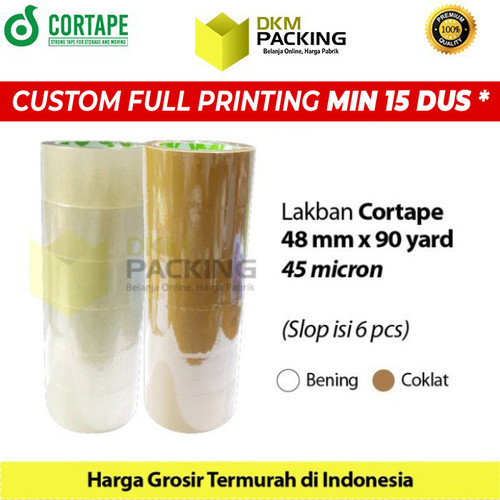 [EZO.9202357] Lakban 48mm x 90yard CORTAPE Plakban Isolasi PREMIUM TERMURAH /SELOP
