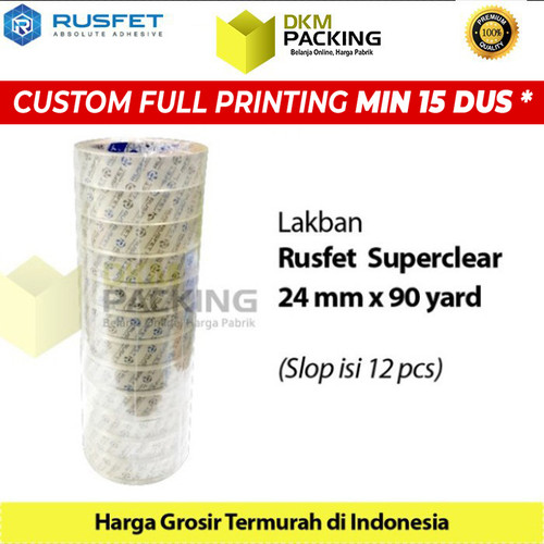 [EZO.9202365] Lakban 24mm x 90yard RUSFET Plakban Isolasi PREMIUM TERMURAH /SELOP