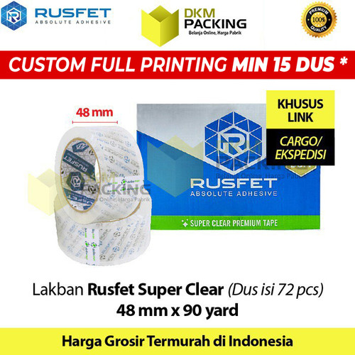 [EZO.9202368] Lakban 48mm x 90yard RUSFET Plakban Isolasi OPP PREMIUM TERMURAH /DUS