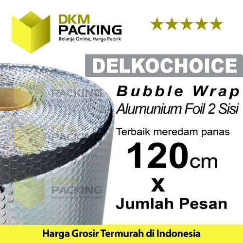 [EZO.9202385] Plastik BUBBLE ALUMUNIUM FOIL ECERAN (120cm x JUMLAH M) MURAH /METERAN
