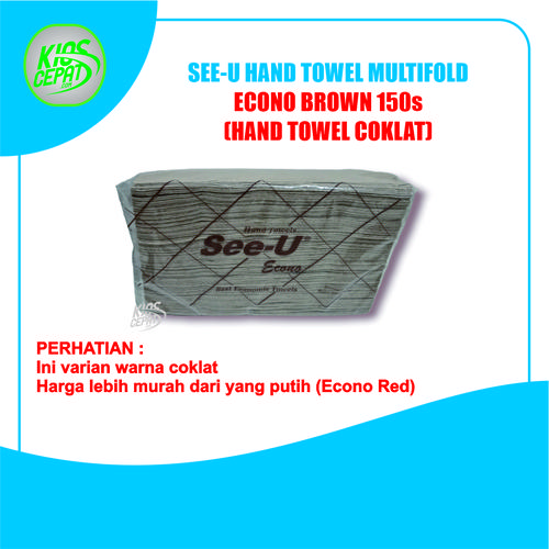 [EZM.1120094] Tissue SEE-U HAND TOWEL Multifold ECONO BROWN 150s (HAND TOWEL COKLAT)