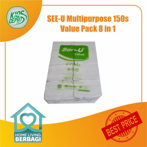 [EZM.1120169] [TC] Tissue SEE-U Multipurpose 150s Value Pack 8 in 1