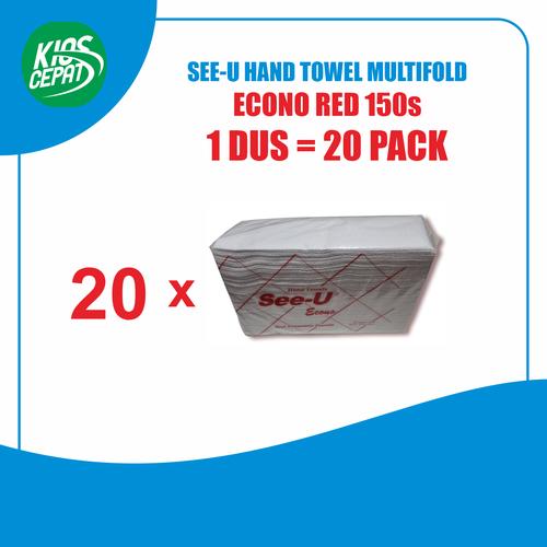 [EZM.1120047] Tissue HAND TOWEL Multifold ECONO RED 150s 1 DUS isi 20 Pack