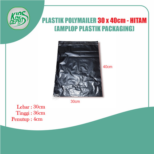 [EZM.1120383] Plastik Polymailer 30 x 40cm - HITAM (Amplop Plastik Packaging)