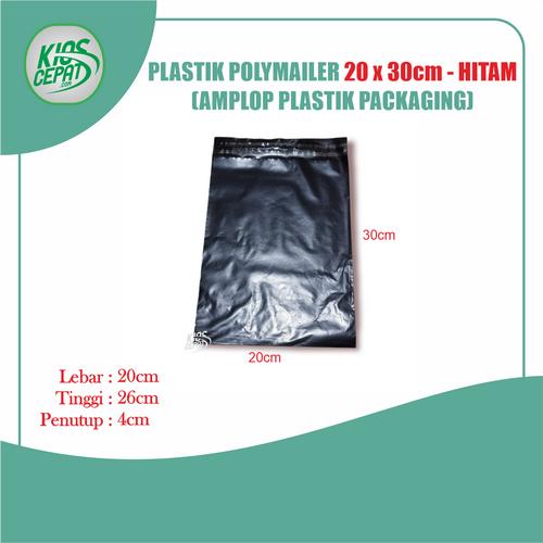 [EZM.1120384] Plastik Polymailer 20 x 30cm - HITAM (Amplop Plastik Packaging)