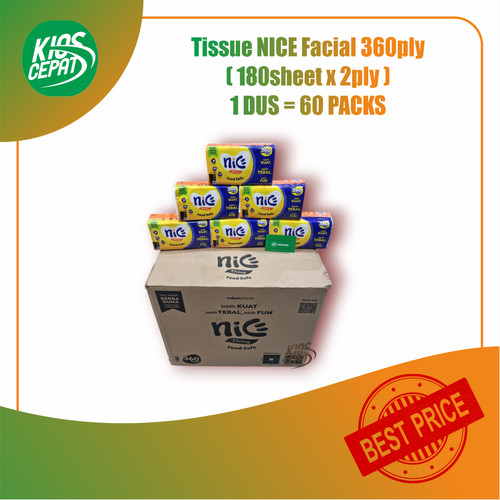 [EZM.1120184] [GROSIR] Tissue NICE Facial 180s 1 DUS ISI 60 PACK