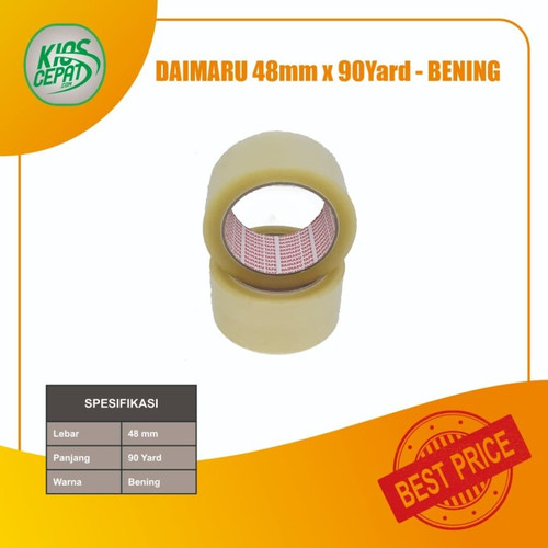 [EZM.1120192] [TC] Lakban DAIMARU Bening (48mm x 90Yd)