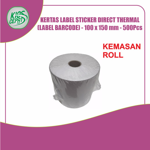 [EZM.1120209] Label Sticker Barcode DIRECT THERMAL 100x150mm (A6) - Roll 500Pcs