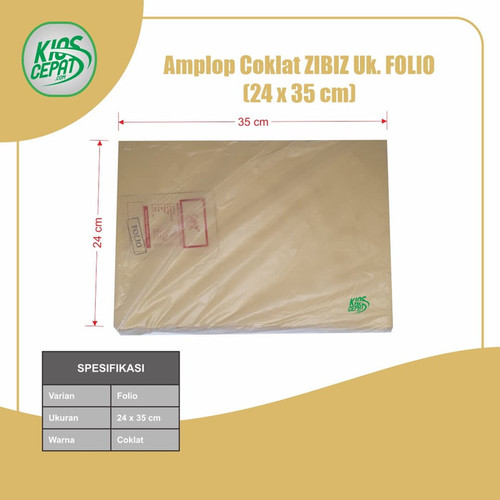 [EZM.1120211] [TC] Amplop Coklat Ukuran Folio (1Pack Isi 100pcs)