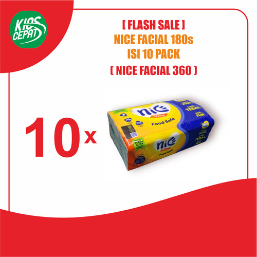 [EZM.1120235] [FLASH SALE] Tissue NICE Facial 180s ISI 10 PACK