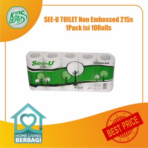 [EZM.1120249] Tissue SEE-U TOILET Non Embossed 215s 1Pack isi 10Rolls