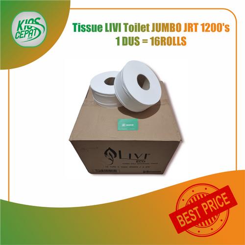 [EZM.1120269] [KHUSUS GOJEK/GRAB] Tissue LIVI Toilet JUMBO JRT 1200's 1DUS (16Roll)