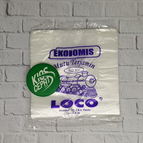 [EZM.1120495] KANTONG PLASTIK HD LOCO EKONOMIS NATURAL UK 15