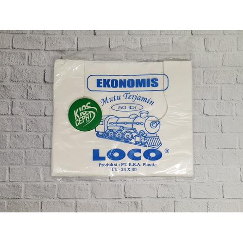 [EZM.1120497] KANTONG PLASTIK HD LOCO EKONOMIS PUTIH UK 24