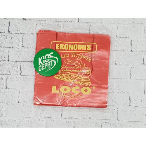 [EZM.1120277] KANTONG PLASTIK HD LOCO EKONOMIS MERAH UK 15