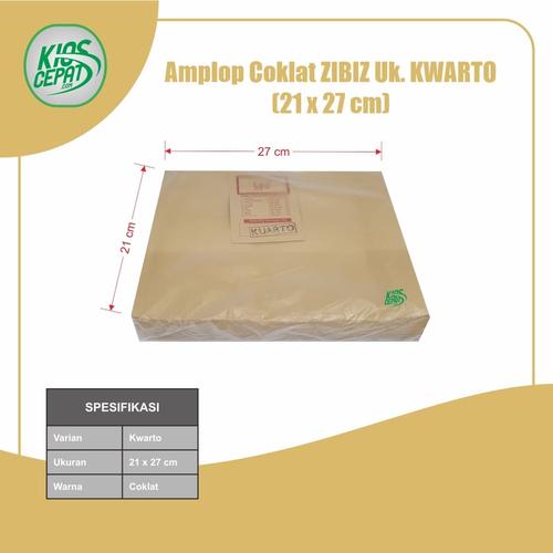 [EZM.1120296] Amplop Coklat Ukuran Kwarto (1Pack Isi 100pcs)
